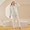 Pijama para Hombre Grueso de 340g Forro Polar Coral Clase A Franela Invierno Ropa de Casa para Hombre Traje Cálido