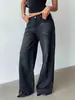 Lazada comercio exterior ropa de mujer primavera y otoño jeans de pierna recta ajustados pantalones casuales versátiles retro con taladro caliente personalizados de moda