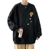 Camiseta Interior de Sudadera para Hombre con Cuello Redondo, Estilo Hong Kong, Talla Grande, Camiseta de Manga Larga Juvenil de Gama Alta, Sensación de Invierno