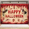 Novo pano de fundo de Halloween transfronteiriço, pano pendurado para decoração de festa de feriado, bandeira de banner para arranjo de atmosfera do festival fantasma
