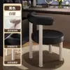 Taburete de Maquillaje para Uso Doméstico, Adecuado para Habitaciones de Niñas, con un Toque de Lujo Ligero y de Gama Alta, Taburete para Tocador, Silla de Manicura Moderna y Estéticamente Agradable con Respaldo