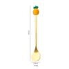 Conjunto de Talheres Colher e Garfo para Frutas Transfronteiriço Criativo Aço Inoxidável Colher de Café Garfo de Frutas Colher e Garfo para Sobremesa Conjunto de Duas Peças