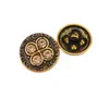 Botones cuadrados con bordes estampados y pedrería en diseño estilo Chanel para abrigos, ropa, gabardinas, suéteres y prendas de punto