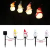 Nueva iluminación solar navideña de suelo con forma de muñeco de nieve, ambiente decorativo para festivales, luz nocturna para jardín, patio, paisaje decorativo, césped.