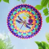 Campanilla de viento con péndulo giratorio de mandala visual 3D, de acero inoxidable, impulsada por el viento, superventas transfronterizo para decoración de patio y jardín exterior