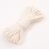 Corda de Poliéster-Algodão Monocromática 4mm Corda Trançada Artesanato DIY para Joias Pingente de Corda de Algodão Artesanato de Tecelagem Chaveiro 48 Cores