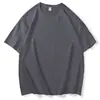 Colores Verano 23 4 Tallas 180g Doble Cepillado Seda de Leche Suave Delgado Liso Camiseta de Manga Corta Corte Holgado Venta al por Mayor