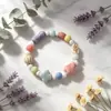 Pulsera Popular Transfronteriza de Macarrón Cerámico con Forma de Estrella de Mar y Caracola, Pulsera Elástica de Cuentas Estilo Océano con Conchas para Mujer