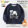 Delta Action Game Suéter de Veludo com Gola Redonda para Meninos Infantil Outono e Inverno 2025 Peça Única Aquecida Top de Veludo Tendência