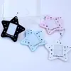 Ins Lindo Estrella Periférico Brillo 1.0 pulgada Acrílico Portatarjetas Foto de Identificación Estrella Persiguiendo Tarjeta Pequeña Almacenamiento de Fotos Colgante