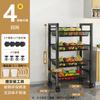 Rack de Armazenamento Multifuncional de Cozinha de Chão para Microondas, Temperos, Legumes, Utensílios de Cozinha, Forno, Camadas