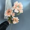 Flores de simulação de casamento cor de champanhe belas flores de linha de cenário Chen pendurado teto decoração de hotel casamento estrada fundo arranjo de flores