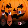 Corbata Decorativa Nueva de Halloween Transfronteriza Calabaza de Halloween Araña Decoración de Fiesta Corbata de Moño Atrezzo para Foto