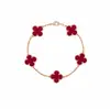 Pulseira de Trevo de Quatro Folhas da Sorte e Flor de Cinco Folhas para Mulheres, Prata 925 Banhada a Ouro Rosa 18K, Madrepérola Branca, Presente para Namorada, Empilhável