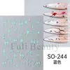 Beleza Completa Transfronteiriça Novos Adesivos de Nail Art Ins Outono Aurora Laser Folha de Bordo Adesivos de Nail Art