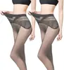 Meias Fio a Fio Ultra Finas em Formato de Maçã com Toque Sedoso, Brilhante e Nude, Meia-Calça Sexy Preta para Mulheres