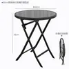 Mesa Quadrada Dobrável Mesa Redonda Mesa Retangular Vidro Temperado Quadrada Simples para Casa Varanda Mesa de Jantar Exterior Dobrável Novo Estilo