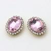 Gema de cristal de colores ovalada de 13 x 18 mm para hacer tú mismo, para ropa, sombreros, bufandas, decorativa, con garras y base dorada.