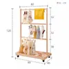 Perchero para Ropa de Mascota, Perchero de Madera, Armario para Gatos, Estante de Almacenamiento de Ropa de Madera Maciza, Perchero de Pie para Perros