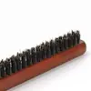 Peine de Cerda de Cerdo de Tres Filas Peine en Espiral Peine para el Cabello Forma de Bola de Pelo Peine Esponjoso para Cabello Rizado Peine de Haya Bolsa para Peine Peine para el Cabello