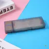 Estuche de Plástico para Lápices, Caja Sencilla para Empaquetar Papelería, Estuche de Doble Compartimento Esmerilado, Organización y Almacenamiento de Escritorio para Estudiantes