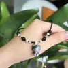 Corrente de Clavícula com Franja Estilo Dark Fashion Pedra Prateada Nicho Versátil Colar de Luxo Leve para Mulheres