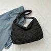 Lingge Bolso de Gran Capacidad para Viajes Diarios Mujer 2024 Nuevo Otoño Simple Moderno Casual Color Sólido Bolso de Hombro Cruzado para Mujer
