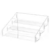 Estantería de escalera acrílica de múltiples capas, expositor transparente para pasteles, accesorios, figuras, cajas sorpresa al por mayor