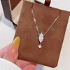 Collar de Plata de Ley S925 con Diamante Brillante Oval Marqués para Mujer, Lujo Ligero, Fresco y Elegante, Diseño Geométrico, Exquisita Cadena Versátil para Clavícula