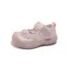 Tênis Feminino Doce de Renda com Velcro 2026 Primavera/Verão Novo Solado Macio Bico Fechado Anti-Chute Malha Sapatos Funcionais