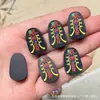 Nuevo Madera de Ébano y Melocotón Pintada Marca Hazte Rico Hamburguesa DIY Dibujos Animados Juguete Accesorios Pulsera Collar Joyería Accesorios