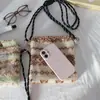 Bolso Cruzado de Felpa Estampado para Otoño e Invierno, Bolso Portátil para Teléfono Móvil para Salir, Bolso de Almacenamiento Grande para Artículos Varios, Bolso de Hombro de Nicho