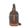 Nova Bolsa de Peito Unissex Tendência Moda Casual Bolsa de Ombro Versátil Esportes ao Ar Livre Transversal Bolsa de Couro Genuíno