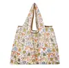 Bolsa de Hombro Plegable Nueva de Dibujos Animados Transfronteriza Bolsa de Compras Grande Portátil de Gran Capacidad Bolsa de Compras para Supermercado