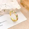 Anillo Esmalte Rosa Anillo Nicho Gama Alta Diseño Simple Versátil Apertura Ajustable No se Desvanece Accesorios