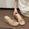 Primer Encuentro con las Chanclas de Cuña de Tacón Alto y Suela Gruesa para Mujer, Perfectas para el Verano, Nuevo Modelo 2026, Impresionantes y Cómodas