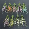 Planta en Maceta de Orquídea Danzante Simulada de 3 Puntas Ramo Sensación Decoración de Escena de Boda Decoración del Hogar Adornos de Flores Artificiales Venta al por Mayor