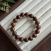 Pulsera de palo de rosa negro con 108 cuentas, rosario unisex, joyería popular de palo de rosa, accesorio de madera