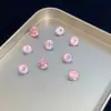 Zirconia de corte especial tipo rueda de la fortuna de 6 mm con baño de color degradado, diamante suelto, mismo estilo que se ve en las transmisiones en vivo, accesorios para decoración de uñas, pendientes de botón y adornos de diamante