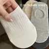 Calcetines de malla tipo barco para mujer, antideslizantes, invisibles (no se ven), 100% algodón, transpirables, calcetines finos de verano, calcetines invisibles de corte bajo para mujer en verano