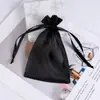 Bolsa de Regalo de Malla Gruesa Nueva con Cordón, 50 Piezas, Bolsa Transparente Lisa de Organza para Almacenamiento y Empaque