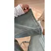 Jeans de Pierna Ancha Color Claro para Mujer Forma de Pera Primavera y Verano Nueva Llegada Chica Gordita Talla Grande Sueltos Adelgazantes Pantalones Rectos