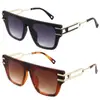 Gafas de Sol Metálicas de Doble Capa de Moda Europea y Americana Transfronterizas Clásicas Unisex Montura Cuadrada Tendencia Retro Gafas de Sol al por Mayor