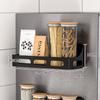 Estante de almacenamiento magnético sin perforaciones para cocina, estante para condimentos de pared, estante de almacenamiento magnético lateral para refrigerador