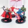 Superhéroes Avengers Capitán América Batman Iron Man Thor Adornos Decoración para Pastel de Cumpleaños