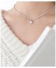 Moda europeia e americana estilo ins outono e inverno novo nicho de luxo leve colar de aço titânio pedra branca diamante completo mulheres banhado a ouro real 18k atacado
