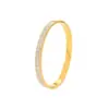 Pulsera Popular Transfronteriza de Acero de Titanio con Tres Filas de Diamantes para Mujer, No se Desvanece, Lujo Ligero, Moderna, Accesorios de Joyería de Gama Alta al por Mayor