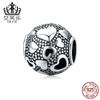 Pulsera de cuentas redondas de plata de ley S925 con cuentas de amor retro originales y populares de estilo europeo y americano de Efule, accesorios para hacer tú mismo