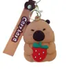 Bolsa de monedas popular de Capibara Llavero Cabeza de silicona Bolsa de almacenamiento para auriculares Bolso colgante Accesorios Regalos pequeños Al por mayor