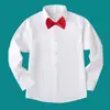 Camisa blanca pura para niños niños con algodón de terciopelo camisa cálida manga larga estudiantes de primaria y secundaria ropa escolar al por mayor